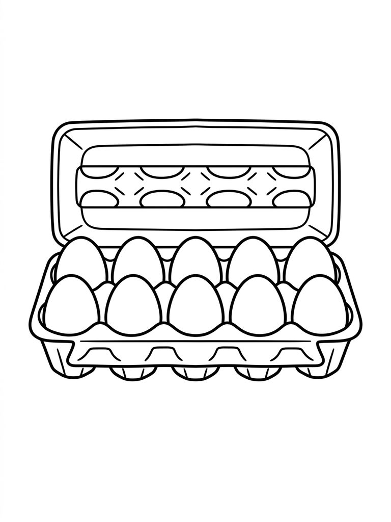 12 - Twelve Eggs Coloring Page