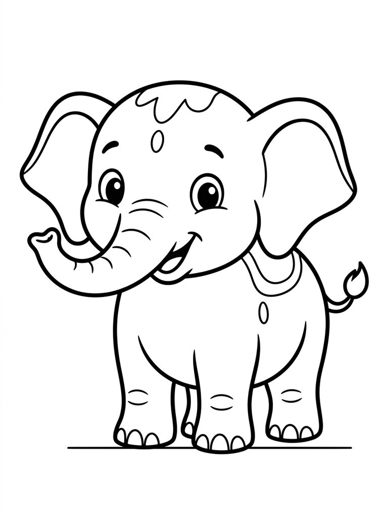 Baby Elephant Coloring Pages / Cute Baby Elephant Coloring Pages Coloring Page