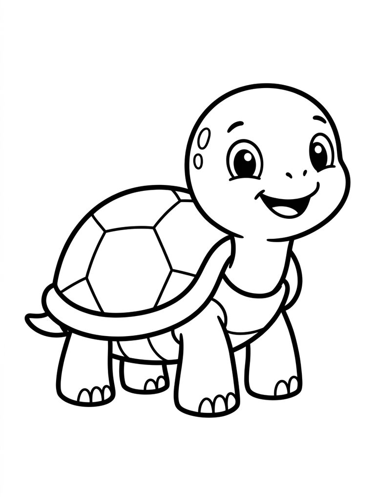 Baby Turtle / Cute Baby Turtle Coloring Page