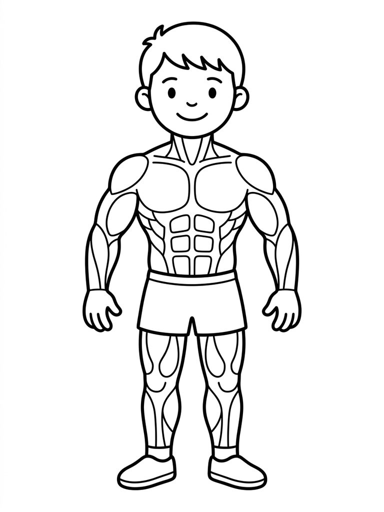 Basic Muscle Groups Coloring Page