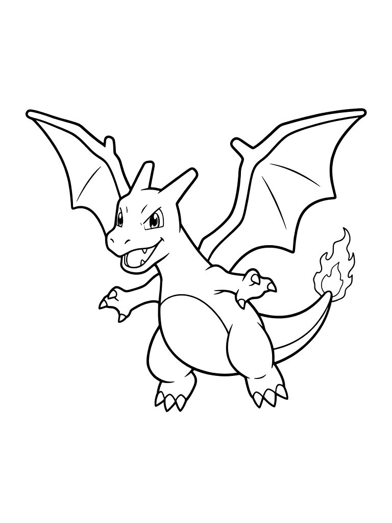 Charizard Flying Pose Coloring Page