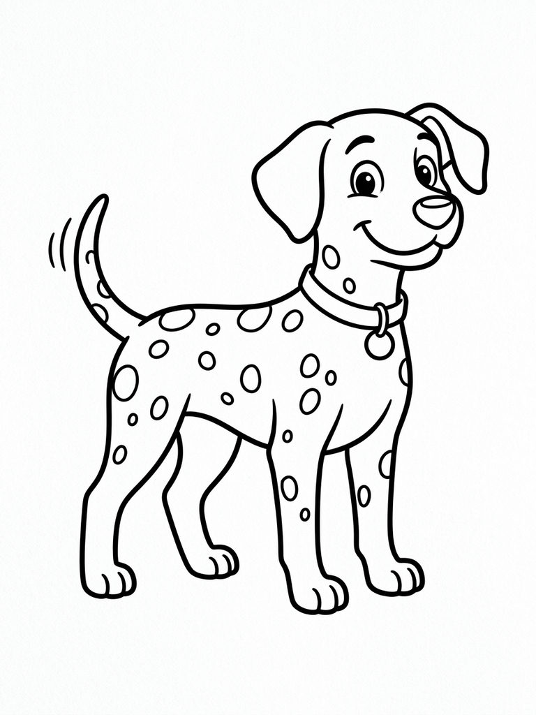 Dalmatian Coloring Pages line art