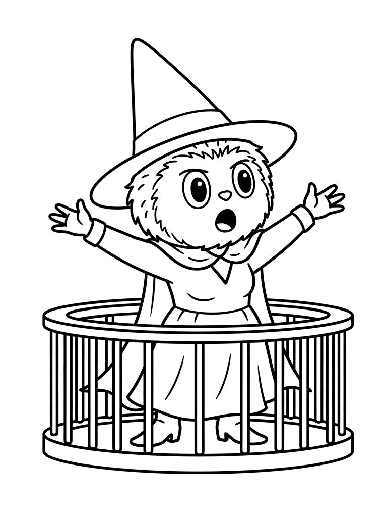 Elphaba On The Balcony Iconic Scene Coloring Page