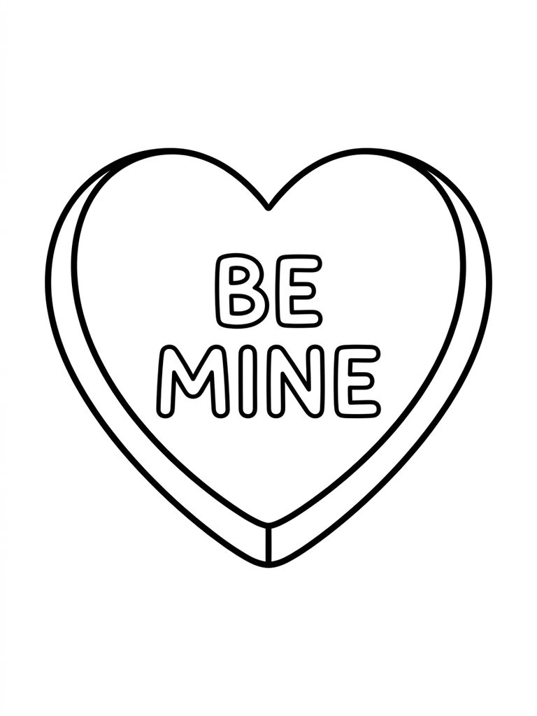 Heart Candy coloring page — free printable for kids and adults
