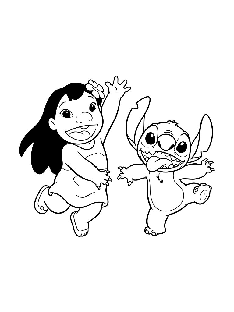 Lilo & Stitch Live-Action Hype coloring page — free printable for kids and adults