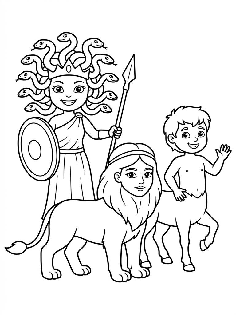 Medusa Coloring Page