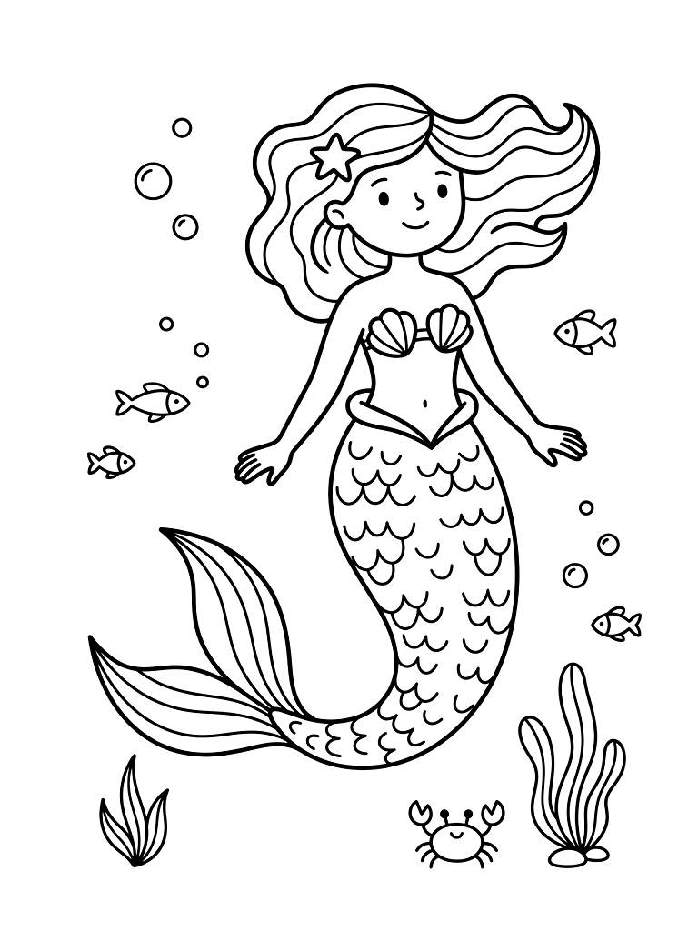 MerMay (Mermaid Month) Challenges Coloring Page