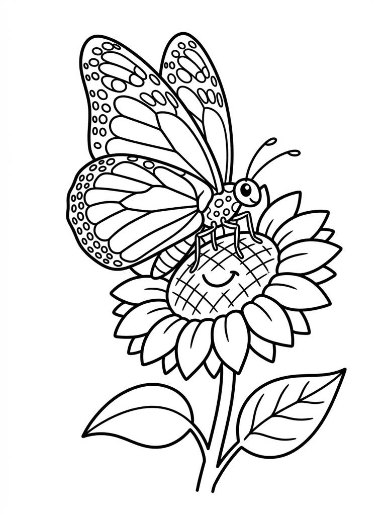 Monarch Butterfly Coloring Page