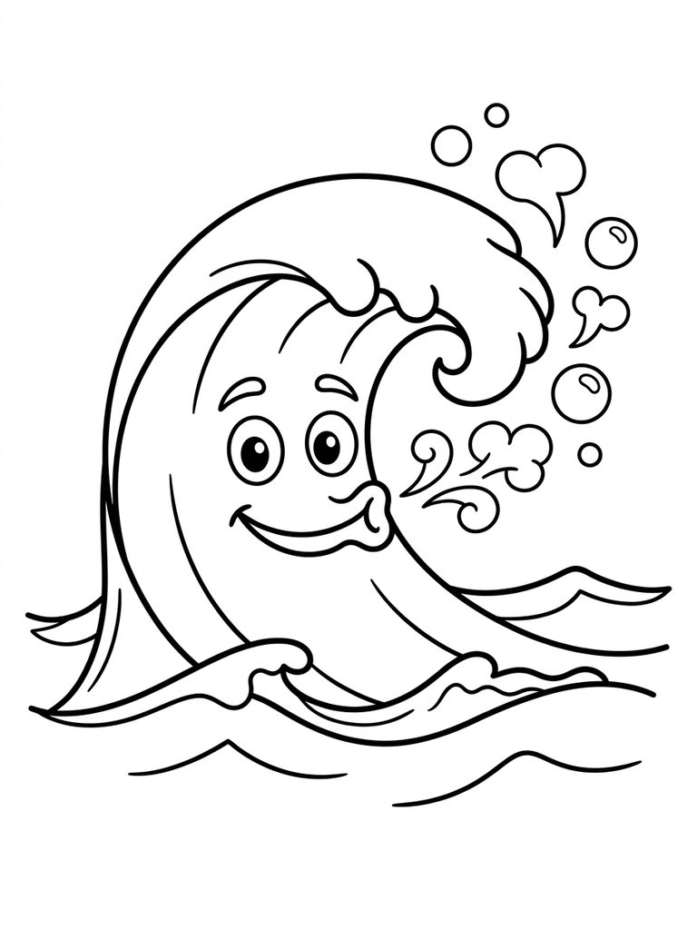 Ocean Wave Breathing Coloring Page