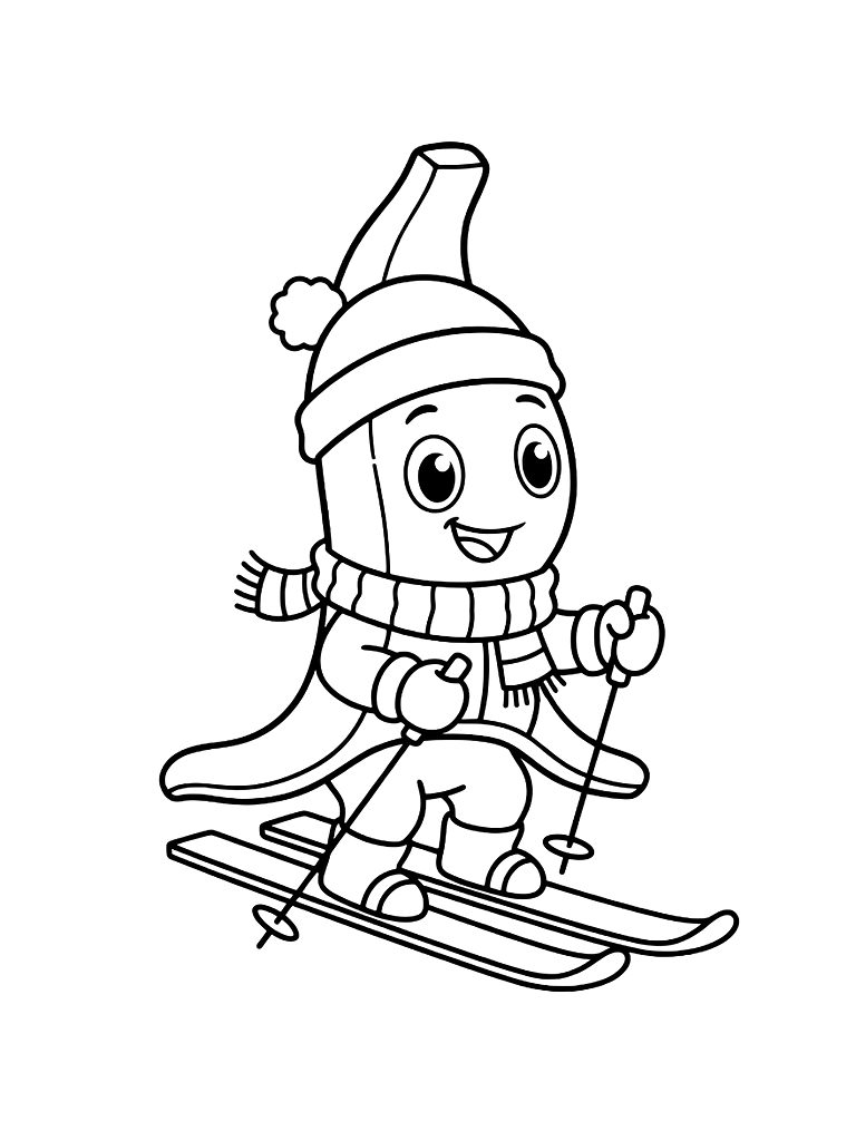 Peely Banana Skin Coloring Page
