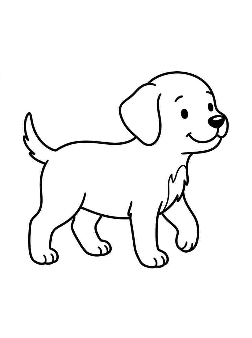 Puppy Coloring Page line art