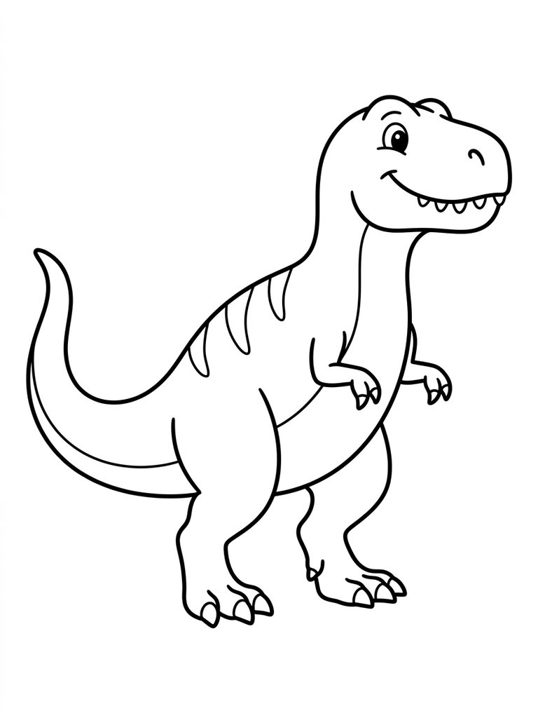 Rex The Dinosaur Coloring Page