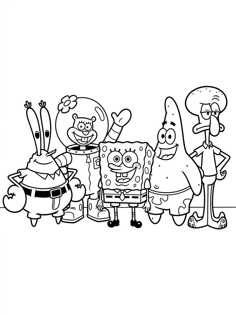 SpongeBob Coloring Page