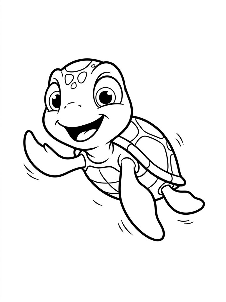 Squirt From Finding Nemo Coloring Page