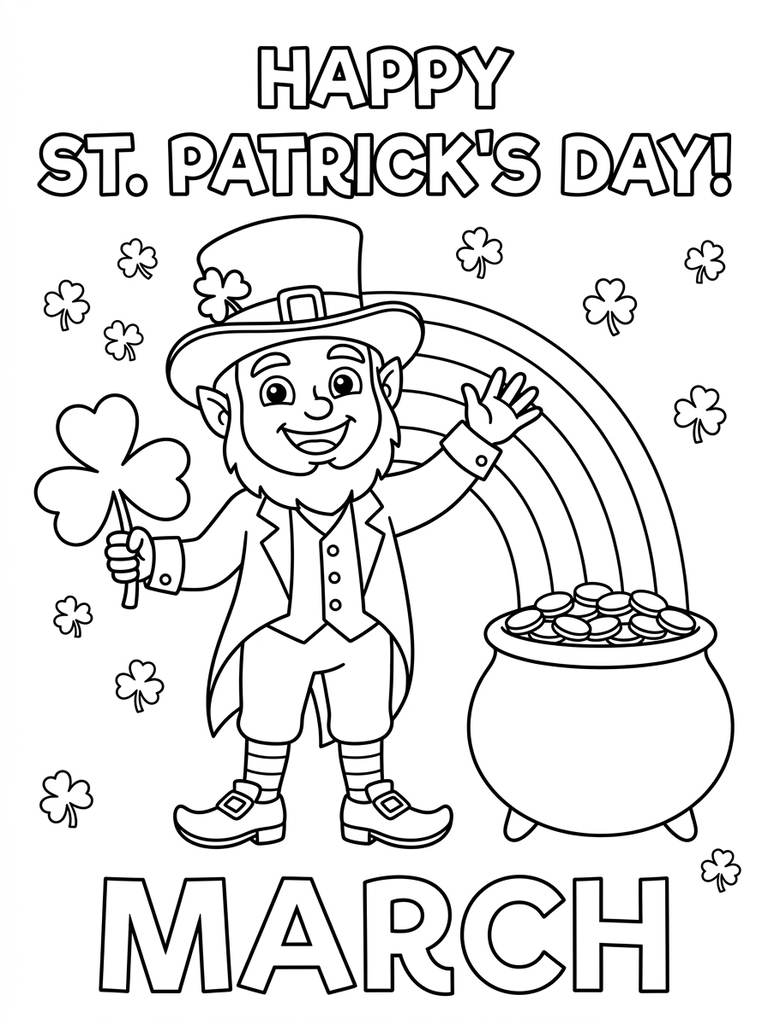 St. Patrick's Day Coloring Page March