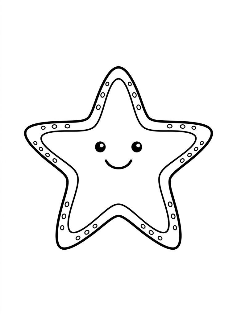 Star Fish coloring page — free printable for kids and adults