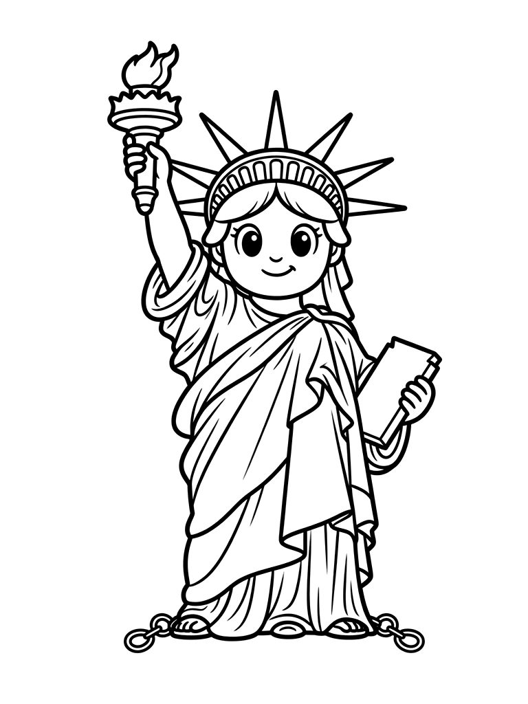 Statue Of Liberty Coloring Page
