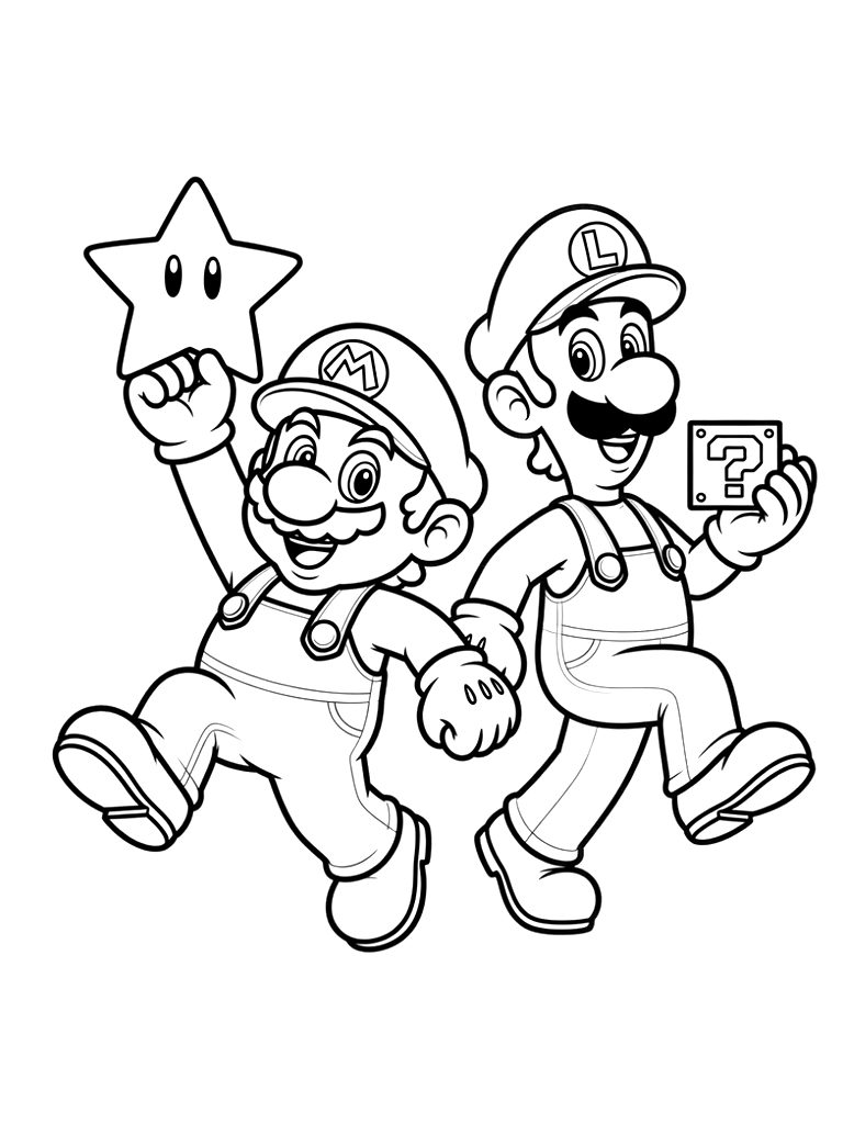 Super Mario Bros. Movie 2 Characters coloring page — free printable for kids and adults