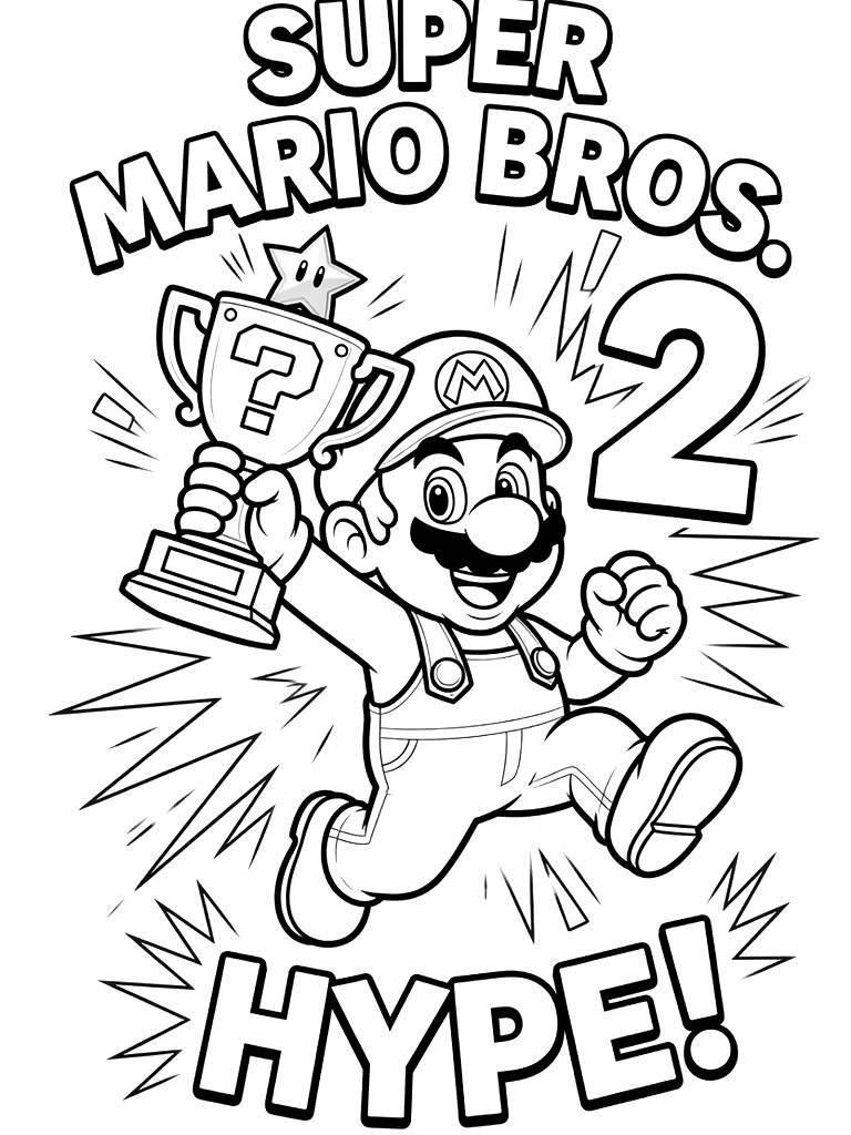Super Mario Bros. Movie 2 Post-Release Hype coloring page — free printable for kids and adults